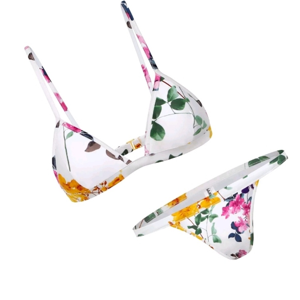 NEW🍒MOSMAN AUSTRALIA white floral bikini swim
